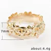 S2002 Fashion Jewelry Graved Flowers Ring Lady's Wedding Anniversary Gift Ring