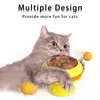猫のおもちゃのおもちゃの紡績トップターンテーブルのキャットニップボールインタラクティブスティックを与えるマント用品トランプの木