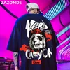 ZAZOMDE Hip Hop T-shirts Chemise Panda Imprimer Coton Manches courtes Lâche Cool Hommes T-shirt Casual O-Cou Summer Mens Punk T-shirt Mode LJ200827