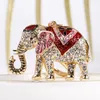 Colorful diamond rhinestone little elephants keychains popular fashion ins luxury designer bag charms keychains for women girls