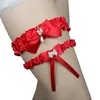 Nya Bröllopstillbehör Tillbehör Bow Beading Wedding Garter Bridal Garter Ben Belt Bride Lår Ring Bridal Ben Garter För Kvinnor Kvinna