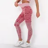 Tenues de yoga Femmes Leggings tricotés sans couture Hanche Fesses Pantalons à séchage rapide Sports Running Fitness Sport