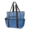 Shopping Bags Women Waterproof Stripe Casual Tote Handbags Fashion Foldable Large Capacity Storage Bag Plastic Beach 220309