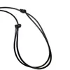 Enkel stil svart läder sladd Lucky halsband för DIY Pendant Justerbar 20mm-40mm för män Kvinnor Halsband Smycken