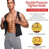 Homens suor sauna terno colete cintura trainer corpo shaper neoprene tanque superior camisa de compressão treino fitness emagrecimento espartilho cintas253b