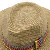 Printemps Été Chapeau De Plage Chapeau De Paille Femmes Hommes Large Bord Chapeaux Femme Homme Jazz Panama Top Cap Femme Mâle En Plein Air Casquettes Occasionnelles Protection Solaire Chapeau De Soleil Chapeaux De Soleil En Gros