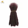 10st Hume Hair Dreadlocks Crochethair handgjorda hårextensioner 8-20 tum svart brun blond 99J grå färg