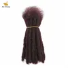 10 pièces cheveux humains dreadlocks crochet cheveux faits à la main Extensions de cheveux 8-20 pouces noir brun blond 99j couleur grise