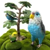 Artificial Big Papagaio Pássaro Estatueta Animal Modelo Bonsai Home Decoração Miniatura Fada Jardim Decoração Acessórios Estátua Moderna T200703