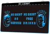 LS2687 Bar Women No Shirt Free Drinks 3D Incisione LED Light Sign Vendita al dettaglio all'ingrosso