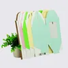 Gift Wrap Baking Cake Box With Transparent Window Portable Solid Color Dessert Folding Packaging Boxes 6 Colors