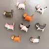 Kitten Fridge Magnet Sticker Magnetic Cat Refrigerator Lovely Kitty Cute Animal Resin Ornament Kids Home Decoration