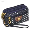 Hot Sale Polka Dots Print Women Coin Purse Clutch Wristlet Bag Phone Key Case Makeup Bag Women Credit Card Holder Tote