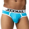 JOCKMAIL Sexy Men Underwear sacchetto del pene mens slip tanga Gay Underwear uomo bikini Slip Modal e cotone 2 Style 7 colori bianco T200517