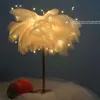 Led feather lamp Feather desk lampromantic room decoration lamp net red remote control night light Party decorative lights T9I00946