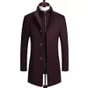 Męskie wełny kurtki zimowe Modna High-end Leisur długie sekcje płaszcza wełniane kamizelki zimowe płaszcze mężczyzn Plus Size 4xl 201222