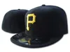 Yjyb2b 2021 New Men039s Full Closed Pirates Fitted Hats White P Letter Sport Team pirates Baseball Size Caps In Full Camo Color6339229