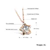 New Star Mosaic Cubic Zirconia Pendant Necklace Titanium Steel Rose Gold Chic Star Pendant Women Necklace N170664897491