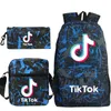 3 피스 정장 Tik Tok Backpack 학생 학교 가방 작은 숄더백 연필 케이스 Threepiece Set3874901