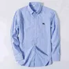 6XL Ny bomull Oxford Men's T-shirts för Man Långärmad Casual Klänningskjorta Män Broderade utan Pocket Knapp Social kläder G0105