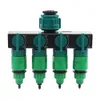 Garden Irrigation 4-way Tap Hose Splitter Garden Drip 4/7 or 8/11 Hose Fittings Pipe Connector Irrigation Set 1 Set Y200106