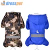 DRESSPET Pet Dog Chubasquero y zapatos de lluvia Conjunto Combinación gratis Chubasquero de cuatro colores Botas de lluvia de ocho colores 201102