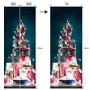 Décorations de Noël 3D Porte Autocollant Pour Salon Chambre PVC Papier Peint Étanche DIY Rénovation Adhésif Portes ornements de noël