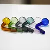 14mm male joint Thick pyrex glass transparent oil burner pipes bowl for rig water bubbler bong adapter tobacco nail 30mm big bowls for smoking green pink brown blue