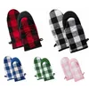 Micro-ondes Gants Plaid BBQ Résistant À La Chaleur Gant Coton Anti Brûlure Mitaines De Four Cuisine Ustensiles De Cuisson Outils De Cuisson 5 Couleurs BT903