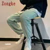السراويل الرجال Zongke رجل كودري مستقيم الهيب هوب الحريم الرجال ملابس ركض المتناثرة sweatpants 2021 m-2xl1
