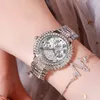 Luxo Assista Luxo Mulheres Ladies Pulseira de Aço Antelhado Relógio Diamante Fashion Perrave Quartz Assista Relogio Feminino Wristwatches 201123