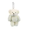 10 pz/lotto Kawaii 11 cm Comune Teddy Bears Peluche Con Catena Piccolo Ciondolo Portachiavi Animali di Peluche Regali di San Valentino Y0106