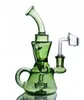 20cm Tall Klein Recycler oil Rigs Hookahs Glass Water Bongs Smoking Glass Pipe Beaker Base Dab Bong With 14mm Banger