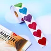 1/1.5 inch Red Heart Shape Adhesive Stickers Valentines Day Paper Packaging Labels Candy Dragee Bag Gift Box Packing Bag Wedding 500 PCS