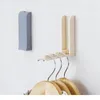 Foldable Hanging Hook Self Adhesive Sucker Door Hook Invisible Coat Storage Holder Home Storage Wall Hook Foldable jllaHN