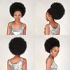 Afro Puff Cordon Queue De Cheval Divaswigs 4c Kinky Bouclés Queue De Cheval Clip En Chignon Morceau De Cheveux Pour Les Femmes Noires Réel Extension De Cheveux Noirs