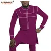 Африканская одежда для мужчин Дашики Мужские наряды Рубашки + брюки Анкары Установить трексуит Мужчины племенной одежды Afripride A1916055 201109