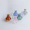 Terp Slurpers Quartz Banger Beveled Edge Quartz Banger Dab Rig를위한 새로운 25mm OD 다중 컬러 유리 UFO 탄수화물 회전 캡