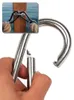 Stainless Steel Spring Clip Hook Carabiner Keychain Outdoor Water Bottle Camp Climbing Snap Lock Buckle Fishing Tool Cycling Caps & Masks