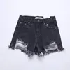 3C47-E001 الأزياء Fengpo Hole Side Slit Shorts 0515 201029