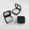 high qualtity10G Refillable Portable Empty Square PS powder cosmetics Containers Jars with mirror 12pcs