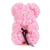 Orso di schiuma di sapone 25 cm Rose Orsacchiotto Fiore di rosa Regali artificiali di Capodanno per le donne Regalo di San Valentino Natale4595587