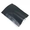 7x10 cm Matte Black 300 Pcs Open Top Aluminum Foil Vacuum Heat Seal Packing Bags Vacuum Mylar Foil Food Valve Heat Seal Pouch for Dried