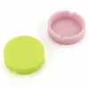 Glow in the dark Silicone Round Ashtray Portable Cigarette Anti-scalding Cigarette Holder Multicolor Smoking Accessories Heat Resistant