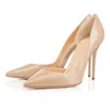 Designer Sandals Women Pumps Leather Pointed Sandal Nude High Heels Rivet Pump Slingback Stylist Shoe Suede Shoes