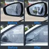 2pcs / set voiture rétroviseur de protection anti-buée voiture miroir fenêtre film transparent film étanche anti-buée anti-éblouissement voiture sticker254o