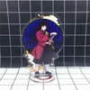 Keychains anime kimetsu no yaiba kamado tanjirou nezuko kanawo zenitsu inosuke giyuu akrylstativ figur modell gåva leksaker5659575