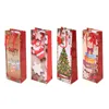 Gift Wrap 12pcs Christmas Paper Wine Bottle Bags Reusable Present Packaging Pouch X4YD1