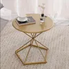 Sofa corner table Small tea table table simple living room iron sofa side corner bedroom leisure small round tables