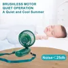 Handheld Fan 4800MAH Mini Portable Personal Cooling Fan Nowatorskie przedmioty USB ładowalne do noszenia wisząca szyja wielofunkcyjna WH0519